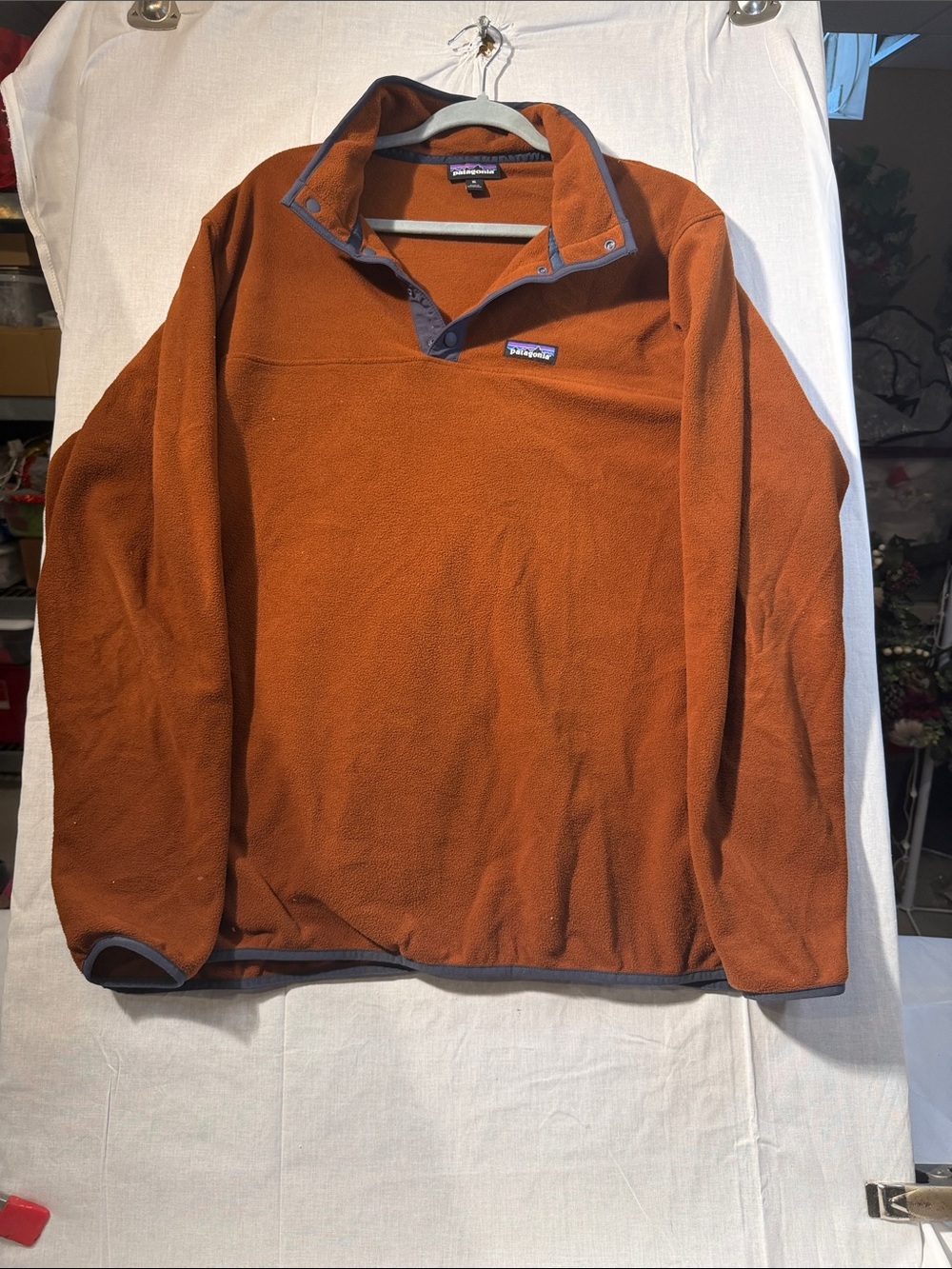Patagonia Rust Orange Snap-T Fleece Pullover XL